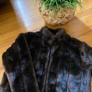 Warm fuzzy fur coat